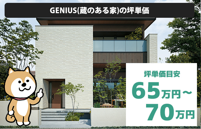 GENIUSの坪単価は65万円〜70万円