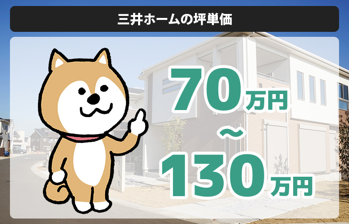 三井ホームの坪単価は70万〜130万円が相場