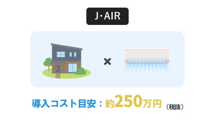 J・AIRの導入コスト目安は約250万円