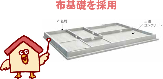 ダイワハウスは基本的に布基礎を採用しています。