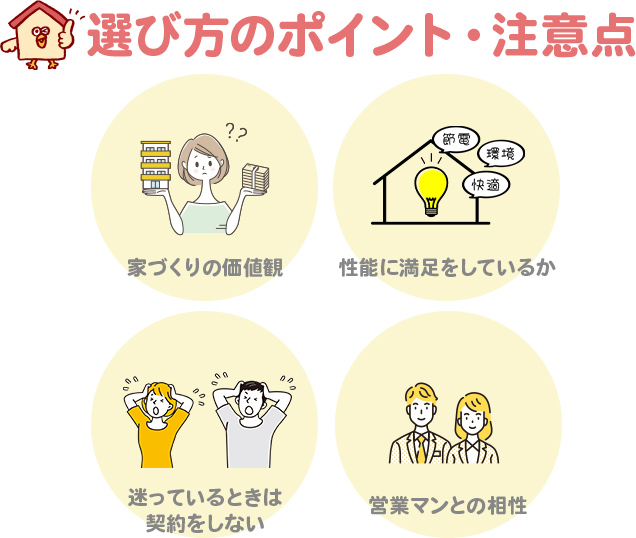 ハウスメーカー選びで迷ったら？選び方のポイント・注意点4つ