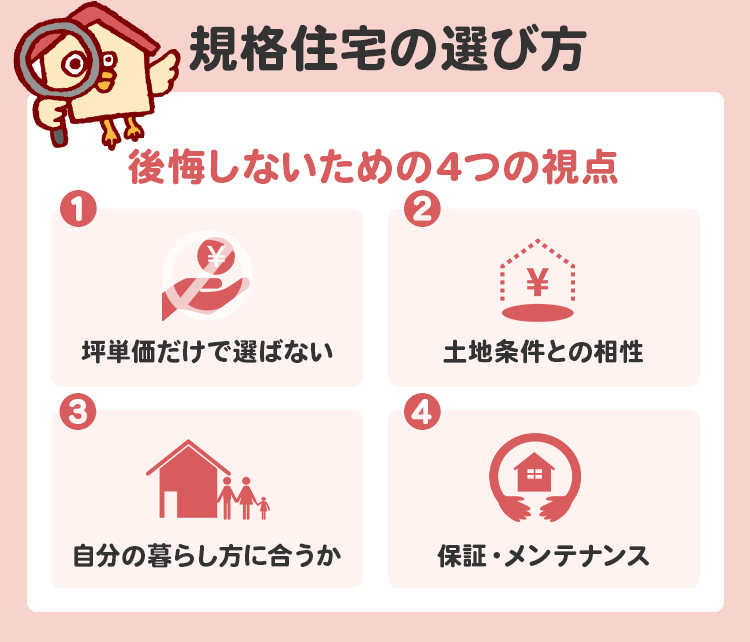 規格住宅の選び方｜後悔しないための4つの視点