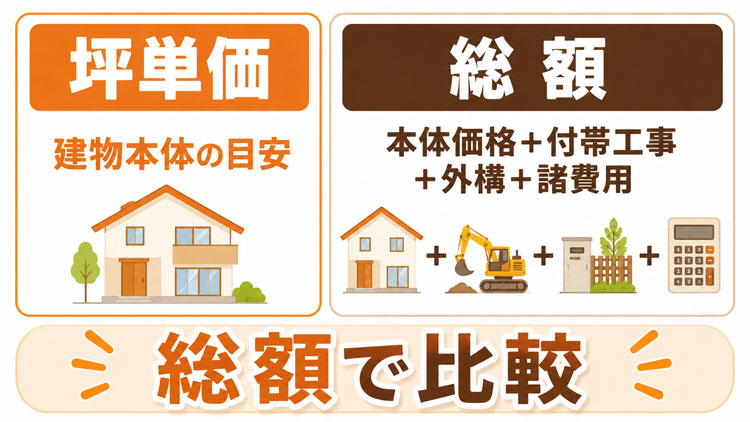 坪単価だけで総額を判断してはいけない理由