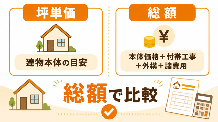 坪単価だけで総額を判断してはいけない理由
