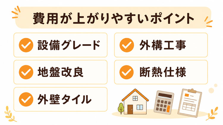 ウィザースホームで費用が高くなりやすいポイント