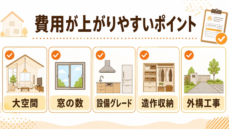 三交ホームで費用が高くなりやすいポイント