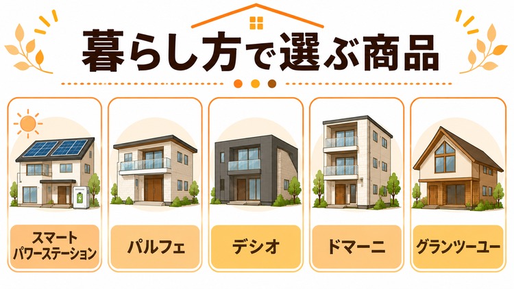 セキスイハイムの商品ラインナップ