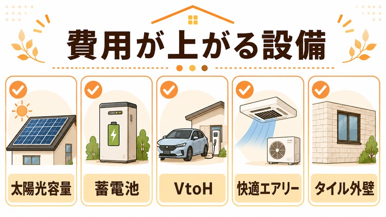 セキスイハイムで費用が高くなりやすいポイント