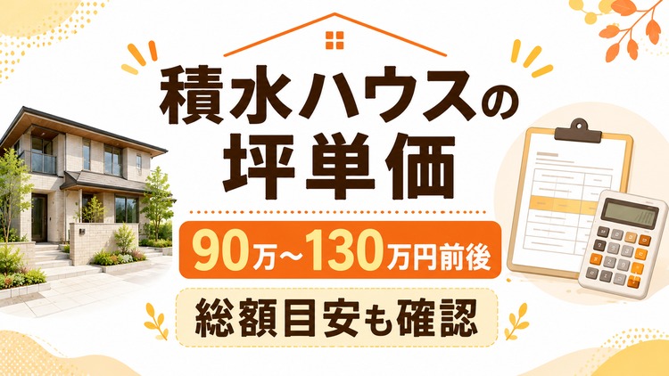 積水ハウスの坪単価はいくら？30坪・35坪・40坪の総額目安と鉄骨・シャーウッドの違いを解説