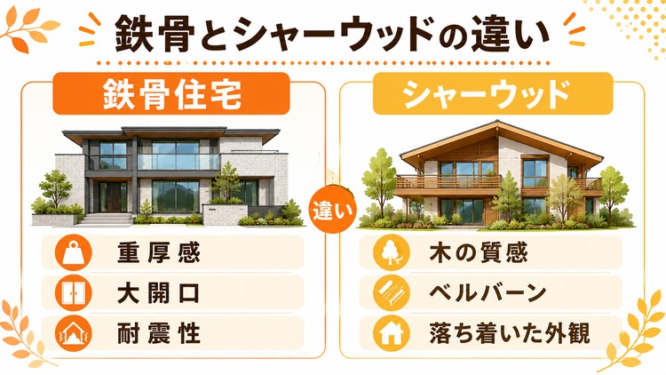 鉄骨住宅と木造住宅「シャーウッド」の違い