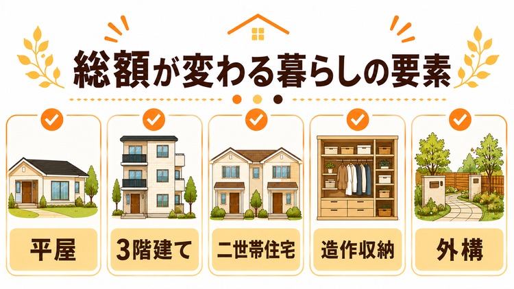 30坪・35坪・40坪で間取りはどう変わる？