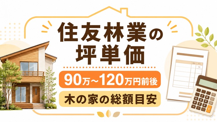 住友林業の坪単価はいくら？30坪・35坪・40坪の総額目安と木の家の特徴を解説